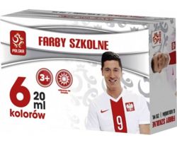 FARBY SZKOLNE 6 KOL. 20 ML PZPN POLSKA - ASTRA