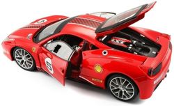 FERRARI 458 CHALLENGE CZERWONY SAMOCHÓD METALOWY POJAZD MODEL BBURAGO 1/24