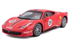 FERRARI 458 CHALLENGE CZERWONY SAMOCHÓD METALOWY POJAZD MODEL BBURAGO 1/24