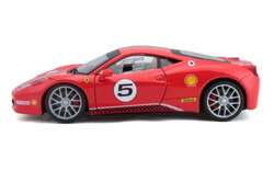 FERRARI 458 CHALLENGE CZERWONY SAMOCHÓD METALOWY POJAZD MODEL BBURAGO 1/24