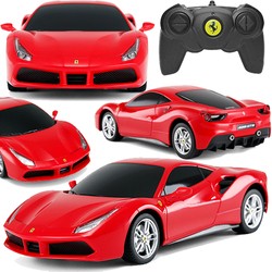 FERRARI 488 GTB SAMOCHÓD SPORTOWY ZDALNIE STEROWANY PILOT R/C 1:24 CZERWONY