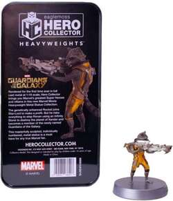 FIGURKA ROCKET STRAŻNICY GALAKTYKI 1:18 EAGLEMOSS METALOWA PUSZKA MARVEL