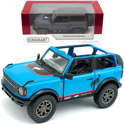 FORD BRONCO 2022 MODEL KOLEKCJONERSKI AUTO SAMOCHÓD NIEBIESKI 1:36 KINSMART