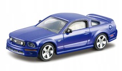 FORD MUSTANG GT 2006 NIEBIESKI SAMOCHÓD METALOWY AUTO MODEL BBURAGO 1/43