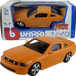 FORD MUSTANG GT POMARAŃCZOWY SAMOCHÓD METALOWY AUTO MODEL BBURAGO 1:43