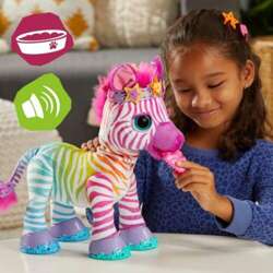 FURREAL INTERAKTYWNA ZEBRA ZENYA MASKOTKA DO STYLIZACJI TĘCZOWA HASBRO 