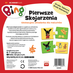 GRA EDUKACYJNA DLA MALUCHÓW PUZZLE BING PIERWSZE SKOJARZENIA - 02061 TREFL