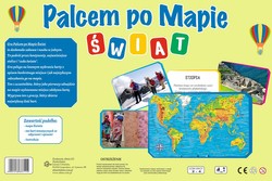 GRA EDUKACYJNA PALCEM PO MAPIE ŚWIAT GEOGRAFICZNA RODZINNA ABINO