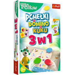 GRA PLANSZOWA 3W1 PCHEŁKI DOMINO KUKU 01921 TREFL