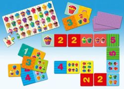 GRA W LICZENIE DOMINO NAUKA LICZB PUZZLE - GRANNA