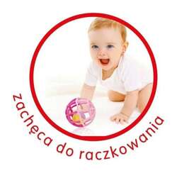 GRZECHOTKA ŚWIECĄCA PIŁECZKA MIĘKKA RÓŻOWA PIŁKA SMILY PLAY SENSORYCZNA GRA