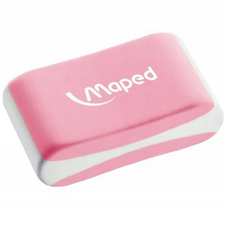 GUMKA DO ŚCIERANIA MAZANIA SZKOLNA PASTELOWA ESSENTIALS SOFT MAPED - 6 szt.