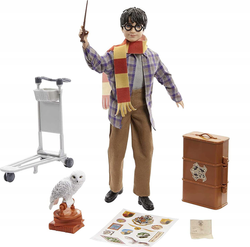 HARRY POTTER LALKA PERON 9 3/4 SOWA HEDWIGA FIGURKI HOGWART EXPRESS