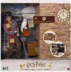 HARRY POTTER LALKA PERON 9 3/4 SOWA HEDWIGA FIGURKI HOGWART EXPRESS