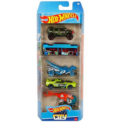 HOT WHEELS CITY PIĘCIOPAK ZESTAW PREZENTOWY PIĘCIU SAMOCHODZIKÓW HLY76