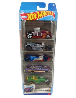 HOT WHEELS EXPOSED ENGINES ZESTAW PREZENTOWY PIĘCIU SAMOCHODZIKÓW HLY79