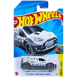 HOT WHEELS FORD TRANSIT CONNECT HW ART CARS SAMOCHODZIK BIAŁY AUTKO MATTEL