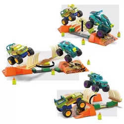 HOT WHEELS MONSTER TRUCKS DINOZAUR KLOCKI TOR PRZESZKÓD MEGA-WREX MATTEL