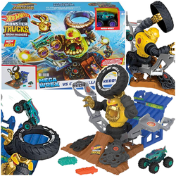 HOT WHEELS MONSTER TRUCKS MEGA WREX VS CRUSHZILLA AUTKO WYRZUTNIA MATTEL