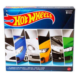 HOT WHEELS SAMOCHODZIKI AUTA 6-PAK JAGUAR BMW AUDI PORSCHE MERCEDES ALPINE