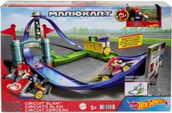 HOT WHEELS SUPER MARIO MARIOKART TOR WYŚCIGOWY Z WIEŻĄ SAMOCHODZIK AUTKO