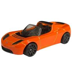 HOT WHEELS TESLA ROADSTER THEN AND NOW SAMOCHODZIK POMARAŃCZOWY MATTEL