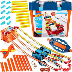 HOT WHEELS TRACK BUILDER AUTKA KASKADERSKIE MATTEL SKRZYNIA PODWÓJNY NAPĘD