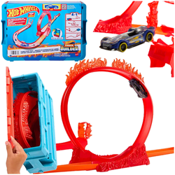 HOT WHEELS TRACK BUILDER KASKADERSKA PĘTLA OGNIA SAMOCHODZIK AUTKO MATTEL