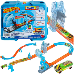 HOT WHEELS TRACK BUILDER POWIETRZNY ZJAZD GARAŻ SAMOCHODZIK AUTKO MATTEL