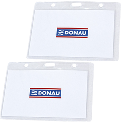 IDENTYFIKATOR MIĘKKI TRANSPARENTNY DONAU POZIOMY 105x65mm PVC 2 sztuki