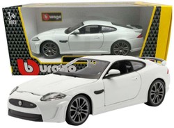 JAGUAR XKR-S BIAŁY SAMOCHÓD METALOWY POJAZD MODEL BBURAGO 1/24