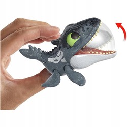 JURASSIC WORLD PRZYPINKA DINOZAUR MOSASAURUS FIGURKA SNAP SQUAD MATTEL  