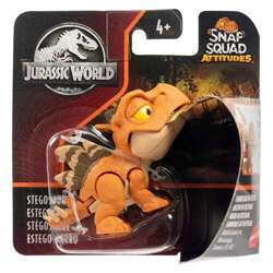 JURASSIC WORLD PRZYPINKA DINOZAUR STEGOSAURUS FIGURKA SNAP SQUAD MATTEL  