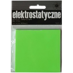 KARTECZKI SAMOPRZYLEPNE ELEKTROSTATYCZNE 75x75mm 100K ECO NEON ZIELONE