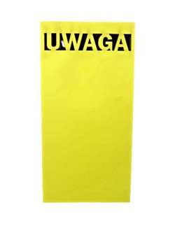 KARTECZKI SAMOPRZYLEPNE UWAGA Z MAGNESEM NA LODÓWKĘ 75x150mm 51K NEON