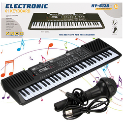 KEYBOARD PIANINO Z MIKROFONEM OGANY INSTRUMENT MUZYCZNY DŹWIĘK MELODIE