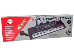 KEYBOARD PIANINO Z MIKROFONEM ORGANY MUZYKA 61 KLAWISZY NAGRYWANIE RYTMY