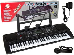 KEYBOARD PIANINO Z MIKROFONEM ORGANY MUZYKA 61 KLAWISZY NAGRYWANIE RYTMY