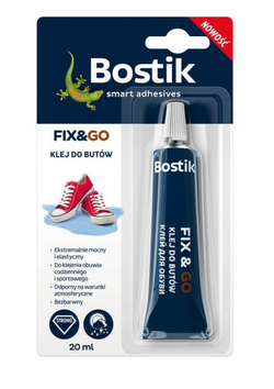 KLEJ DO BUTÓW Fix&Go ELASTYCZNE POŁĄCZENIE WODOODPORNY 20ml BOSTIK 