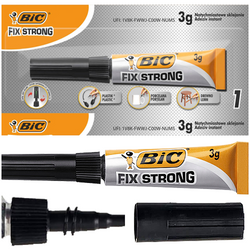 KLEJ SUPER GLUE BŁYSKAWICZNY SZYBKOSCHNĄCY MOCNY W TUBCE BIC FIX STRONG 3g