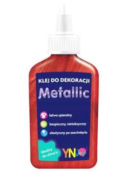 KLEJ W PŁYNIE DO DEKORACJI METALLIC RED METALICZNY SLIME CZERWONY