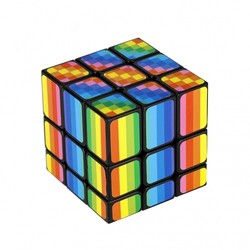 KOSTKA MAGICZNA TĘCZOWA  PIXEL GRA LOGICZNA UKŁADANKA 3x3x3 CUBE ŁAMIGŁÓWKA