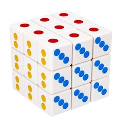 KOSTKA MAGICZNA W KROPKI GRA LOGICZNA UKŁADANKA 3x3x3 CUBE ŁAMIGŁÓWKA