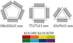 KREATYWNE KLOCKI FIGURY PRZESTRZENNE PUZZLE 32EL