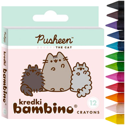 KREDKI PUSHEEN BAMBINO INTENSYWNE 12 KOLORÓW Z GLINKI KAOLINOWEJ KOTEK