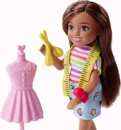 LALKA BARBIE CHELSEA KARIERA KRAWCOWA LALECZKA AKCESORIA MATTEL