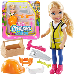 LALKA BARBIE CHELSEA KARIERA PRACOWNIK BUDOWY LALECZKA AKCESORIA MATTEL