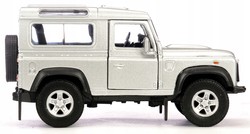 LAND ROVER DEFENDER METALOWE AUTO KOLEKCJONERSKIE WELLY 1:34 SREBNY