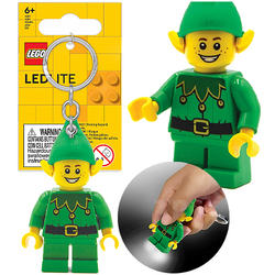 LEGO BRELOK DO KLUCZY Z LATARKĄ LED ZIELONY ELF FIGURKA BRELOCZEK