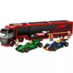 LEGO CITY CIĘŻARÓWKA Z LAWETĄ BOLIDY F1 WYŚCIGÓWKI FIGURKI 1086 EL. 60445